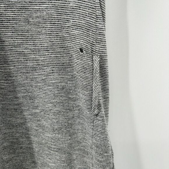 MARINE LAYER *Flawed* Gray White Striped Lightweight Half Sleeve Short Robe XS/S - Picture 6 of 6